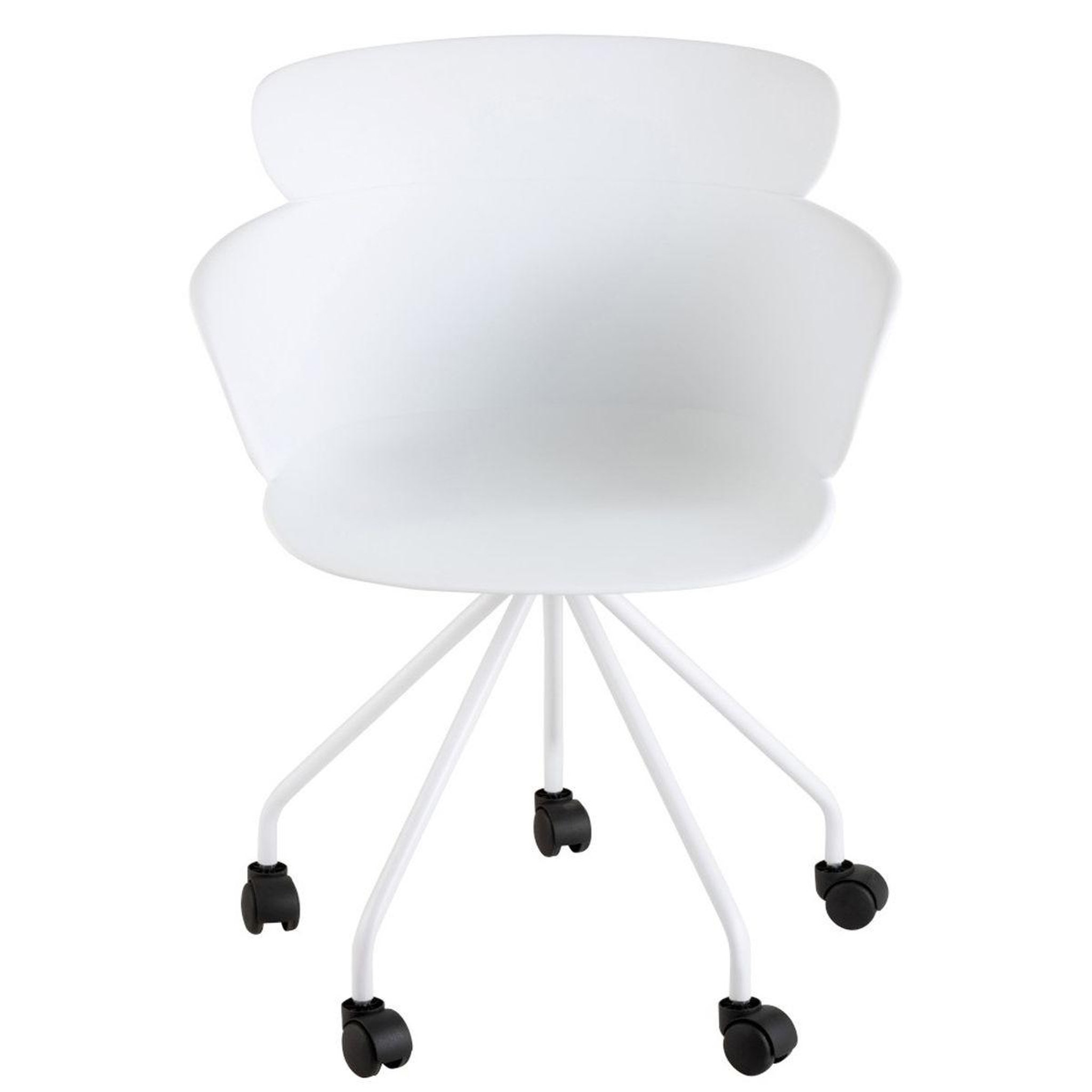 Voir la diapositive 2 : J-LINE Fauteuil de bureau design  eva  81cm blanc