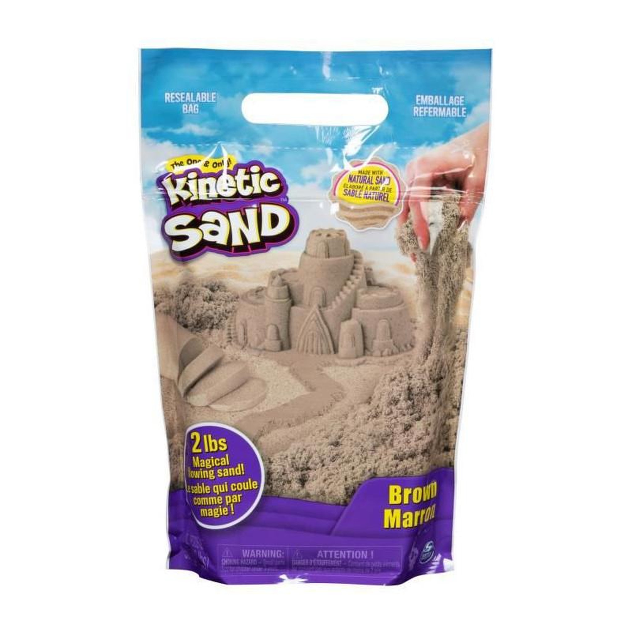 Voir la diapositive 2 : Spin Master Kinetic Sand - Recharge Sable Naturel - 907 grammes - Des 3 ans