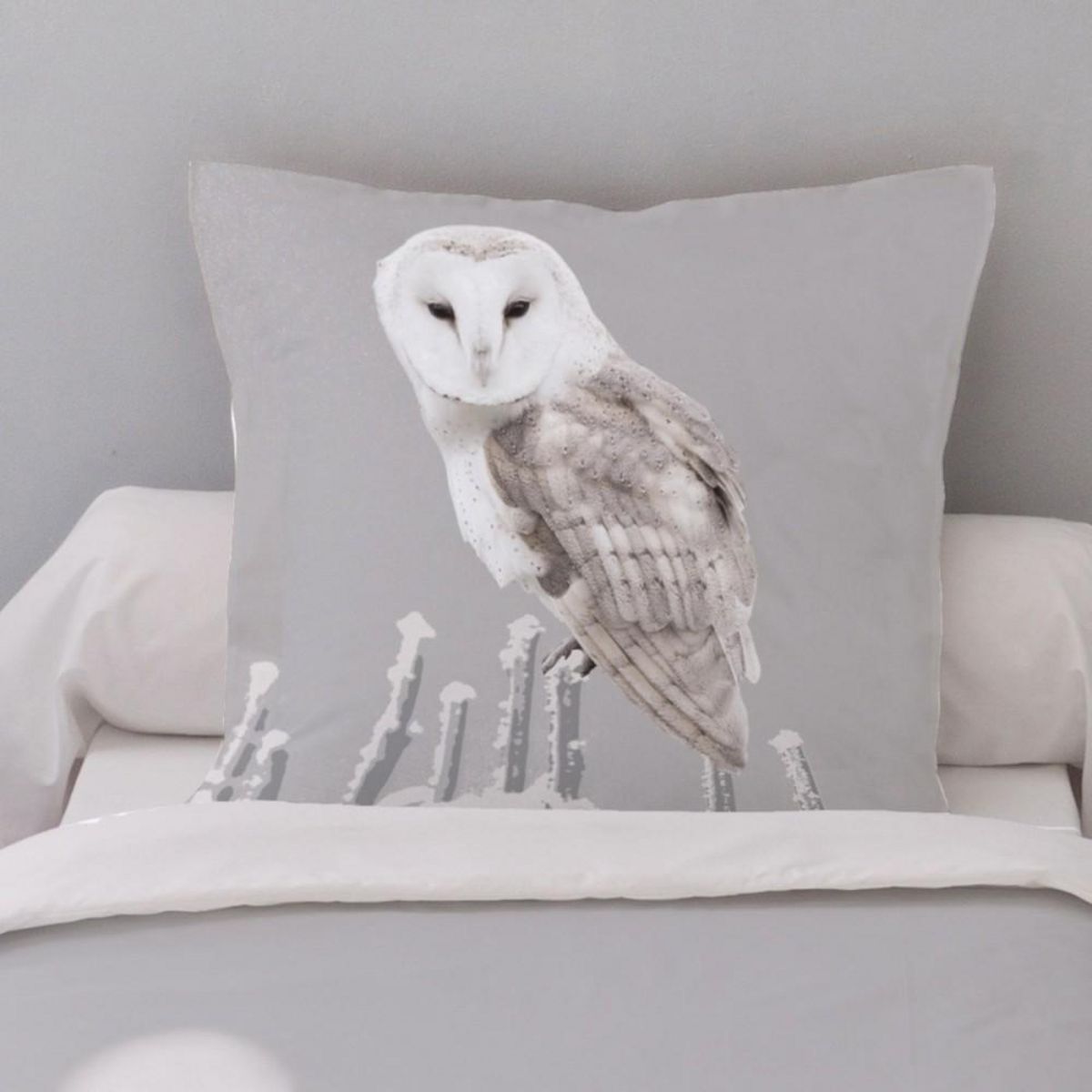 Dourev Housse de couette 140x200 CHOUETTE + 1 taie