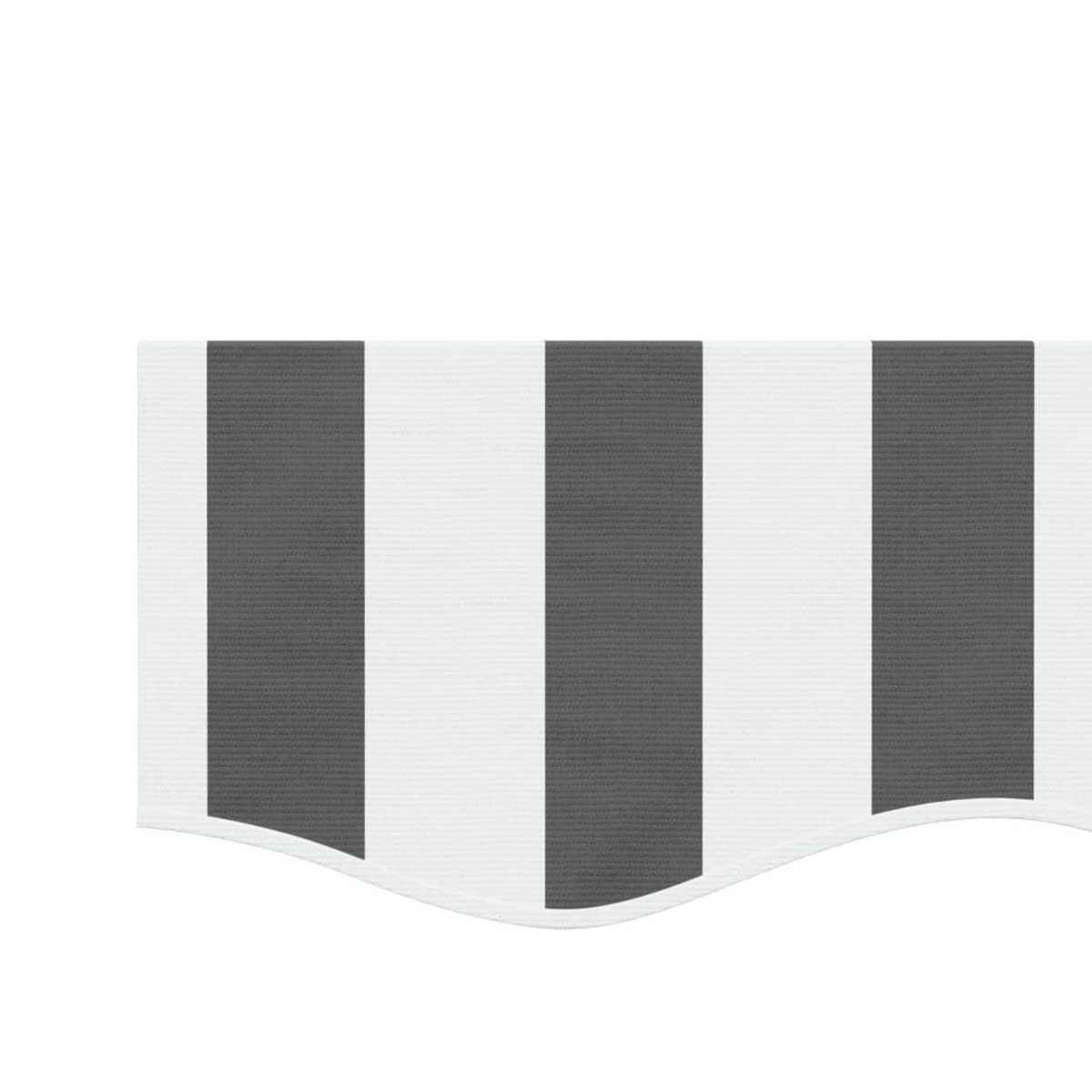 VIDAXL Tissu de remplacement de cantonniere d'auvent anthracite blanc
