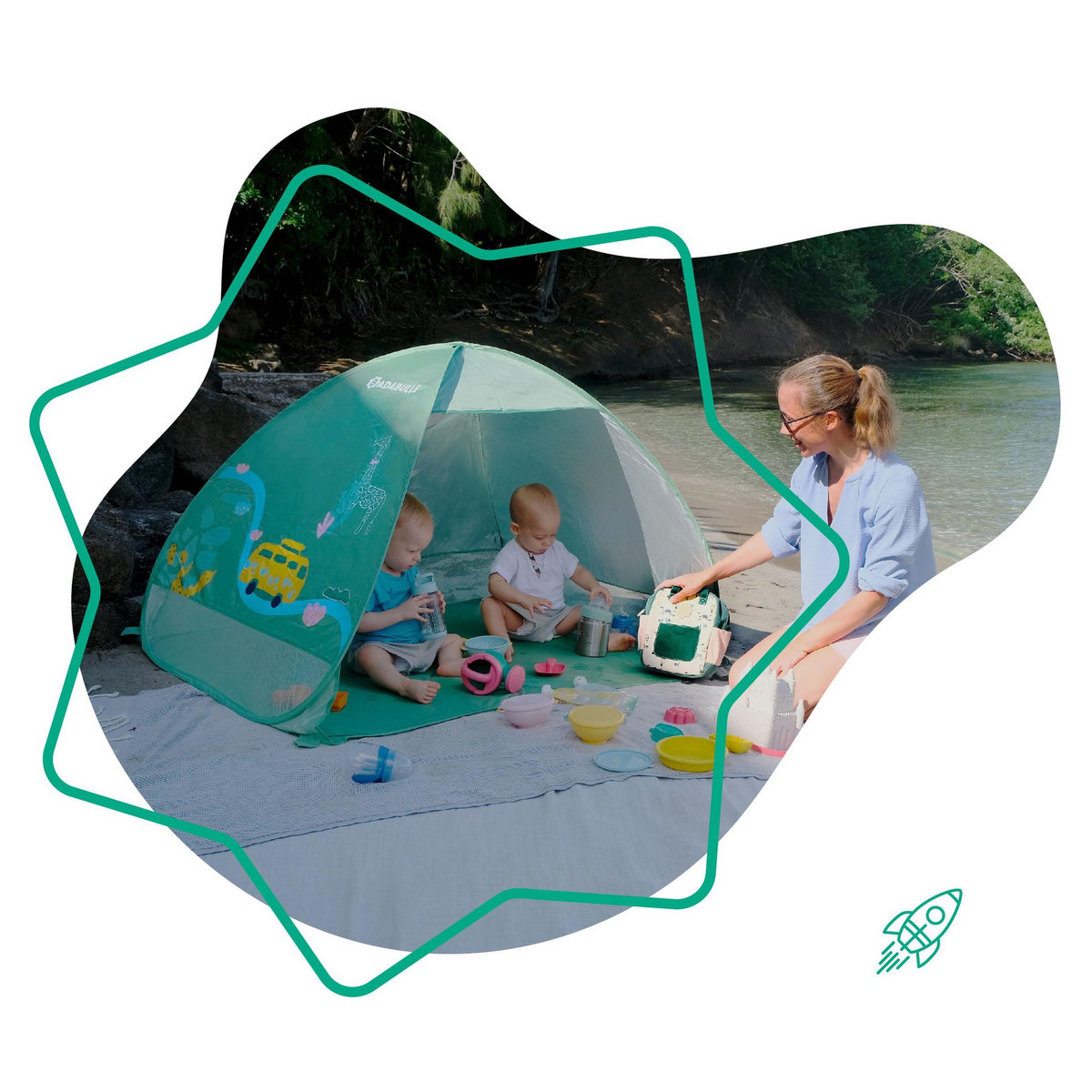 BADABULLE Tente anti-UV pour enfant Badabulle - Système pop-up - Protection FPS 50+