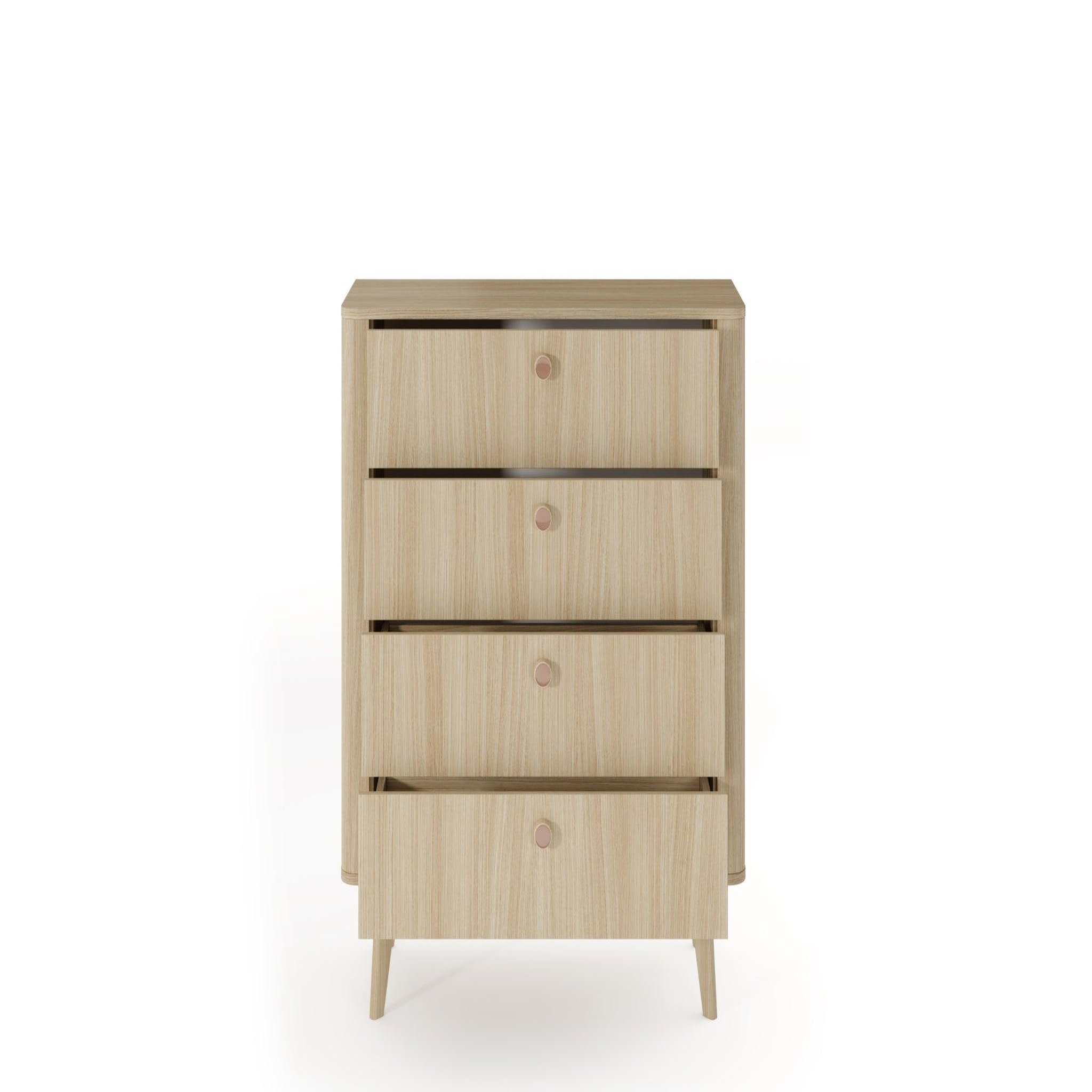 CASANOVA PARIS Elora - commode 88cm en panneau de particules laminé - chêne clair
