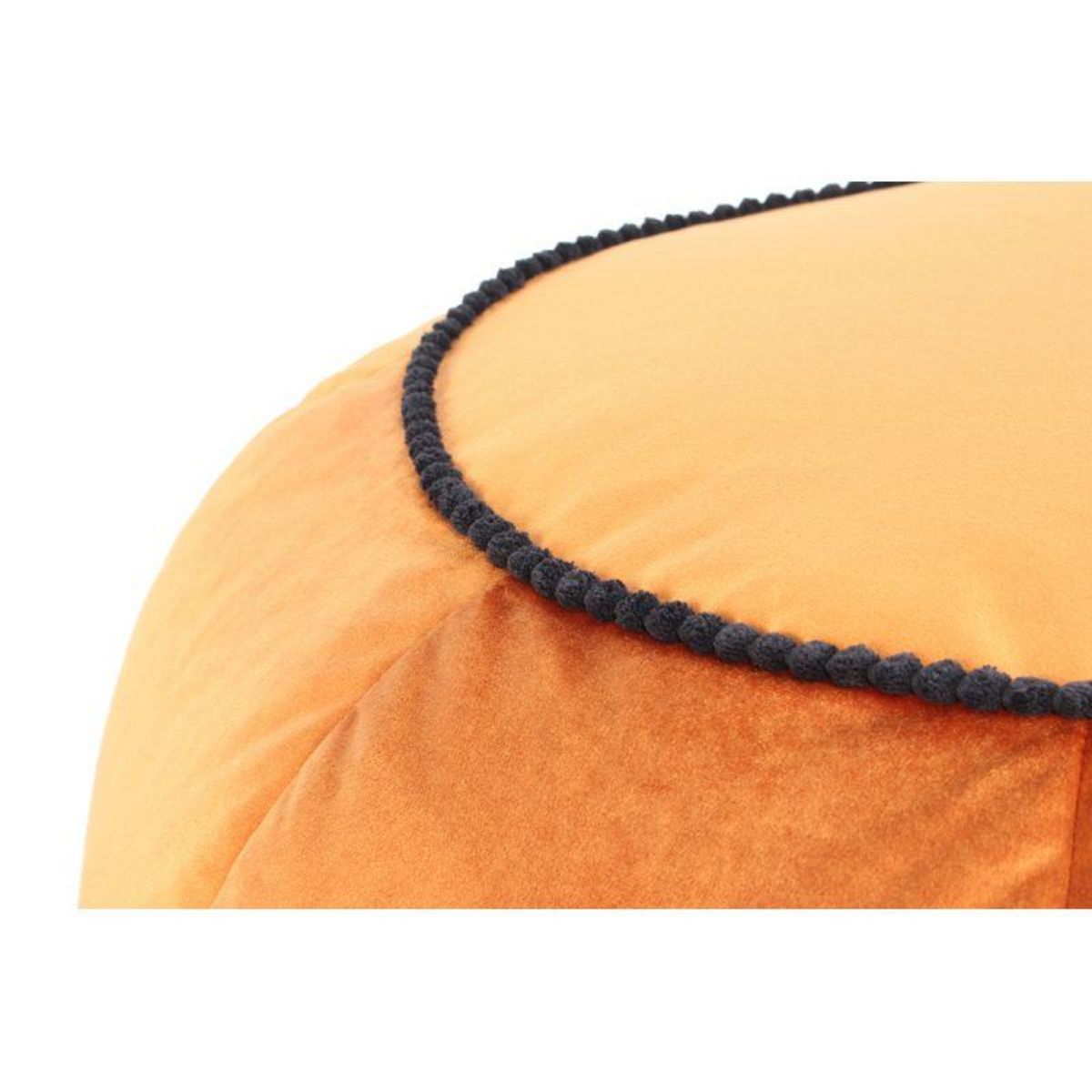 Paris Prix Pouf Rond en Velours  Taj Mahal  65cm Bronze