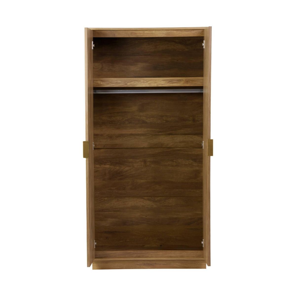 SWEEEK Dressing décor bois de manguier rainuré 2 portes - 90 x 59 x 179.5 cm - Celian
