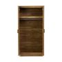 Voir la diapositive 3 : SWEEEK Dressing effet bois de manguier rainuré 2 portes - 90 x 59 x 179.5 cm - Celian