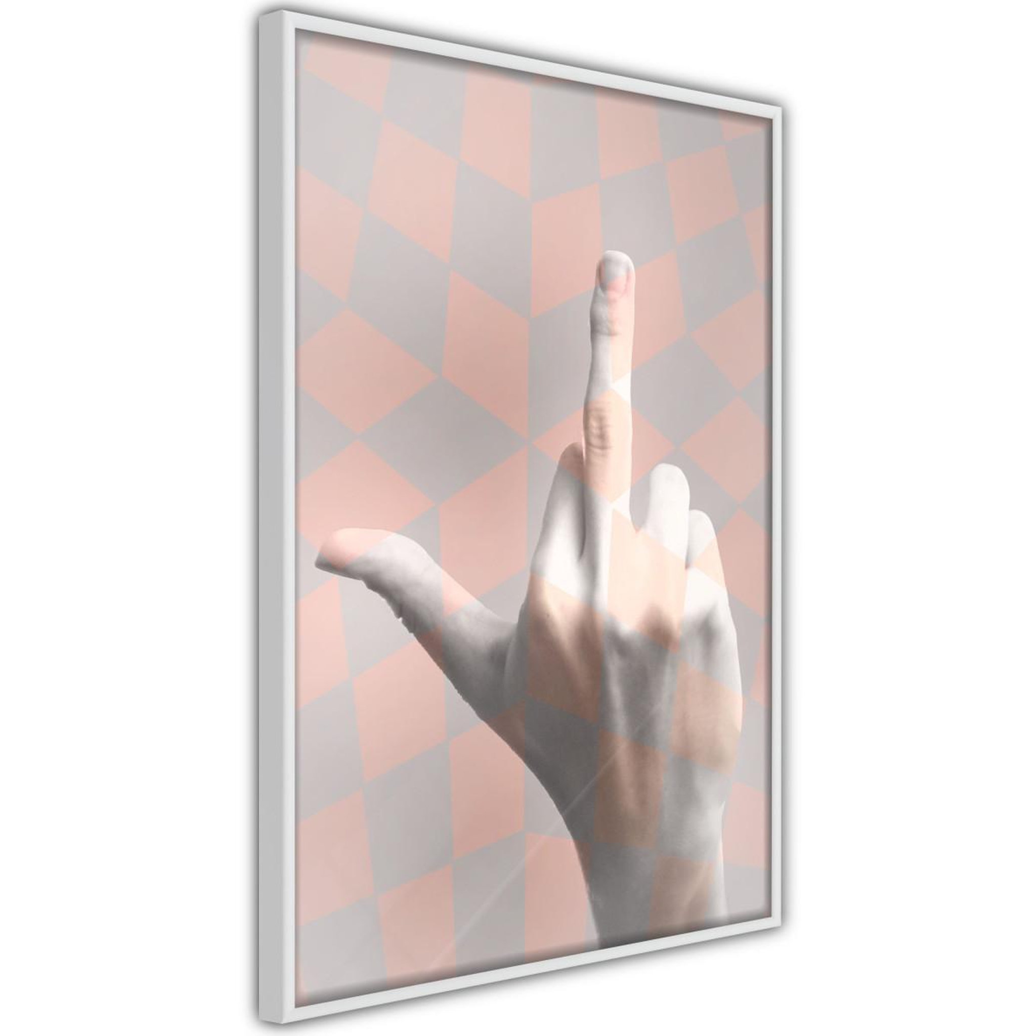 Paris Prix Affiche murale encadrée  middle finger