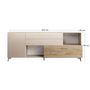 Voir la diapositive 4 : BEST MOBILIER Estelle - buffet bas - 2 portes et 2 tiroirs - 241 cm