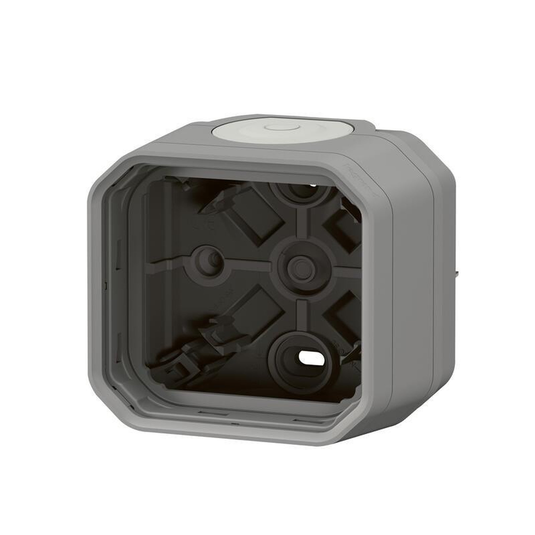Voir la diapositive 3 : Legrand Boîtier saillie étanche PLEXO 1 poste avec 2 embouts à membrane et 1 entrée gris (Boîte de 10) LEGRAND 069651L