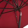 Voir la diapositive 4 : OUTSUNNY Parasol lumineux octogonal inclinable Ø 2,75 x 2,33 m parasol LED solaire métal polyester haute densité 180 g/m² bordeaux