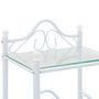 Voir la diapositive 5 : VIDAXL Table de chevet Acier et verre trempe 45 x 30,5 x 60 cm Blanc