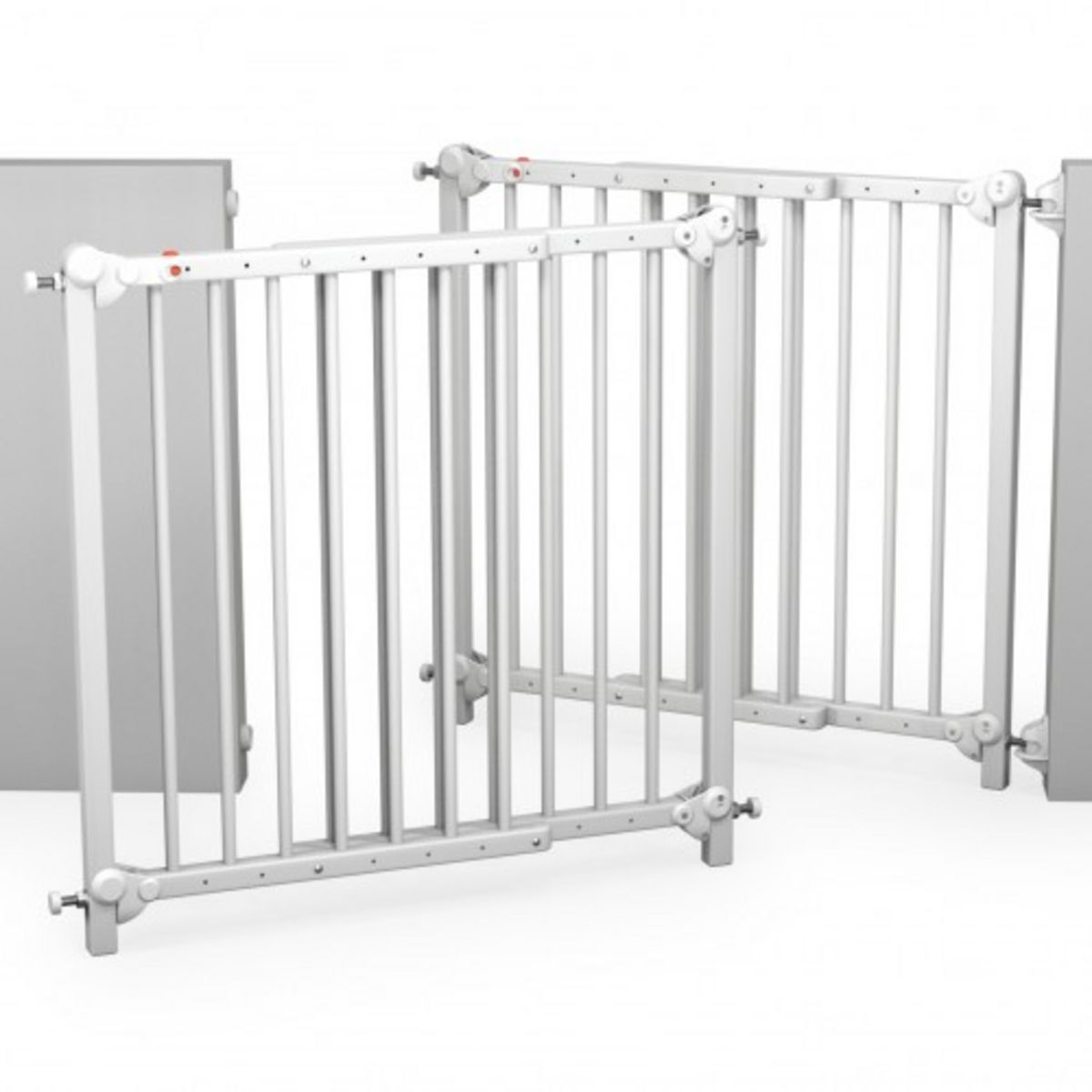 AT4 Barrière de sécurité bébé extensible en bois 73-110 cm - fixe et portillon