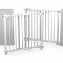 Voir la diapositive 3 : AT4 Barrière de sécurité bébé extensible en bois 73-110 cm - fixe et portillon