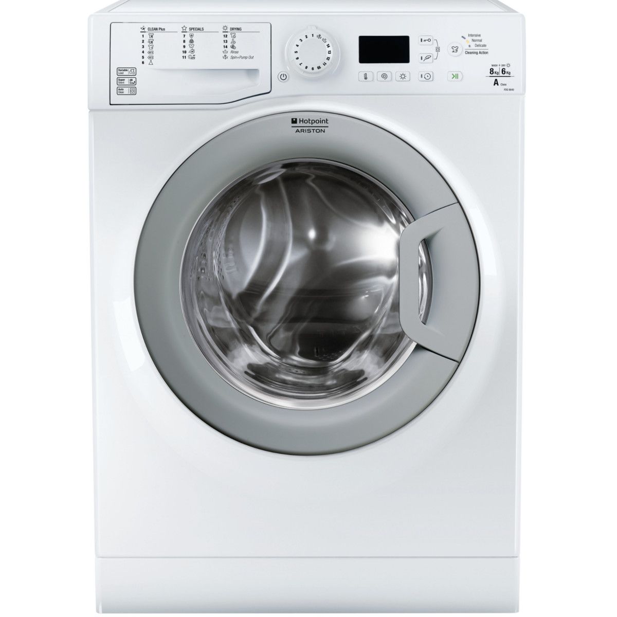 Hotpoint Lave-linge séchant hublot FDG 8640BS EU, 8 Kg lavage, 6 Kg séchage, 1400 T/min