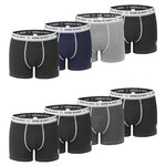 SERGE BLANCO Lot de 8 boxers homme en coton. Coloris disponibles : Gris
