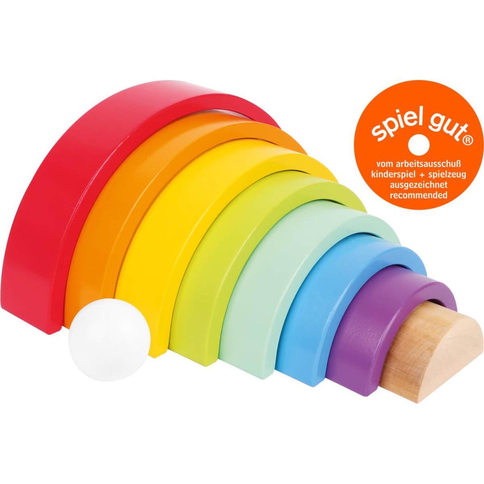 SMALLFOOT Blocs de construction en bois Arc-en-ciel Grand