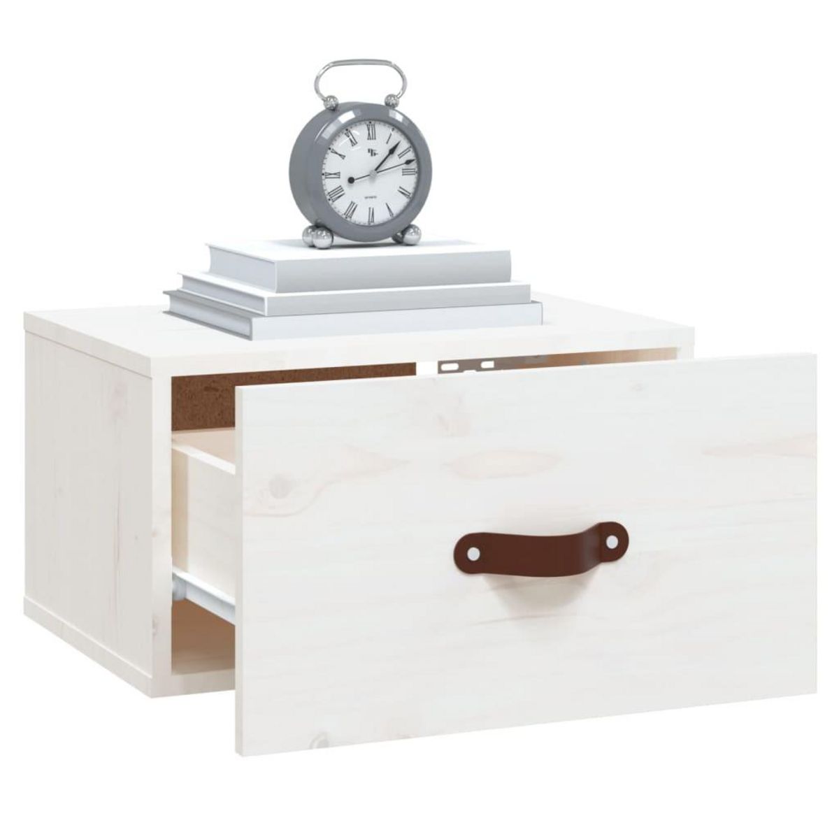 VIDAXL Table de chevet murale Blanc 40x29,5x22 cm