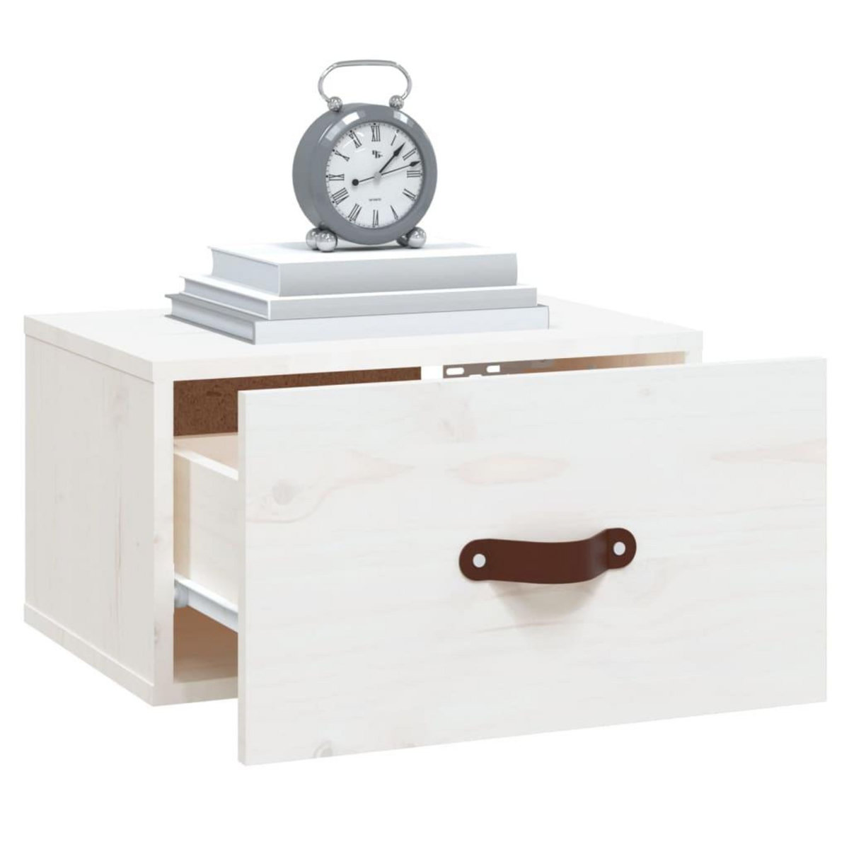 VIDAXL Table de chevet murale Blanc 40x29,5x22 cm