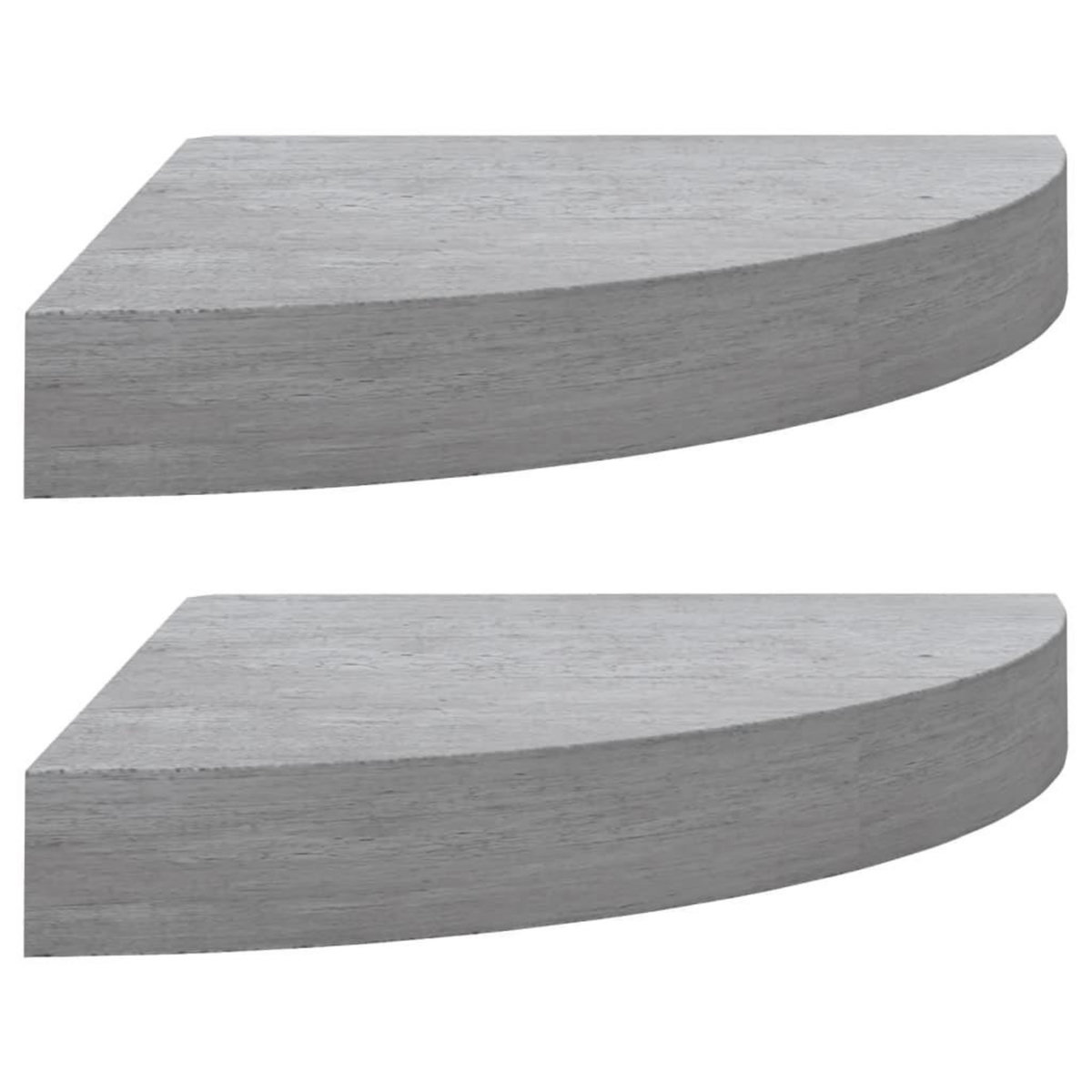 VIDAXL Etageres d'angle murales 2 pcs Gris beton 35x35x3,8 cm MDF
