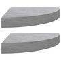 Voir la diapositive 2 : VIDAXL Etageres d'angle murales 2 pcs Gris beton 35x35x3,8 cm MDF