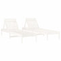 Voir la diapositive 2 : VIDAXL Chaises longues lot de 2 blanc 199,5x60x74cm bois massif de pin