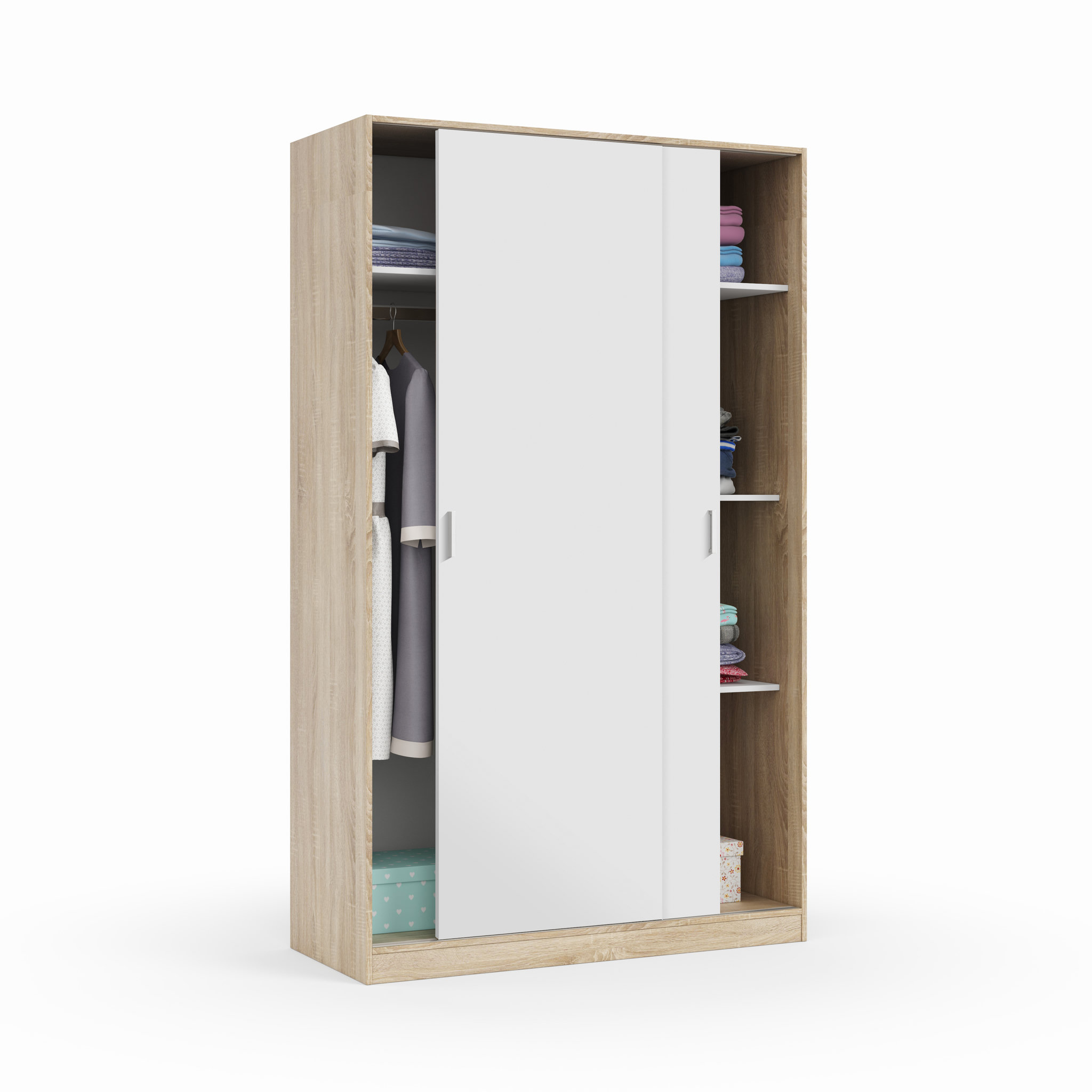 Voir la diapositive 1 : Armoire 2 Portes Coulissantes L120 x H 200 cm BOGUS