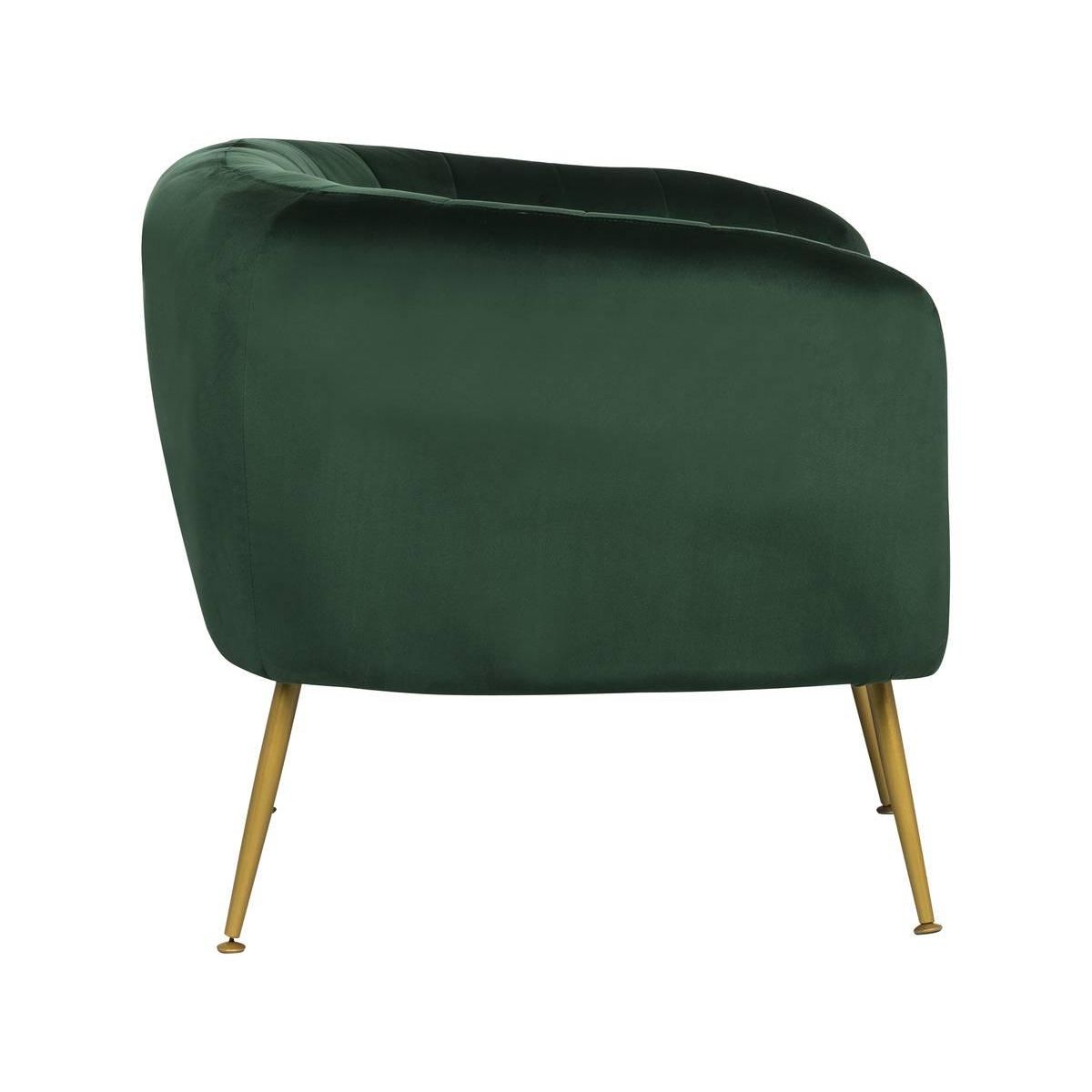 Habitat et Jardin Fauteuil en velours  Diana  - 1 place - Vert