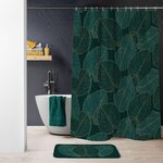 Douceur d'Intérieur Rideau de douche polyester 180x200 Jade