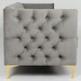 Voir la diapositive 3 : Paris Prix Fauteuil Design en Velours  Suez  83cm Argent