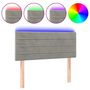 Voir la diapositive 2 : VIDAXL Tete de lit a LED Gris clair 80x5x78/88 cm Velours