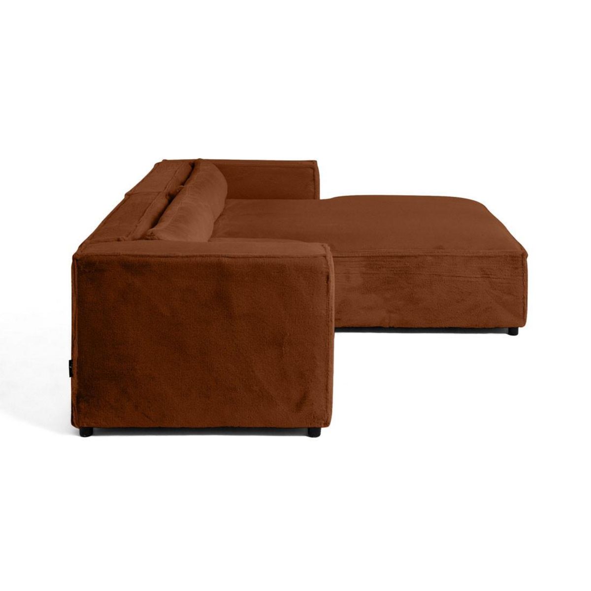 LISA DESIGN Ela - canapé d'angle droit 4 places - en fausse fourrure