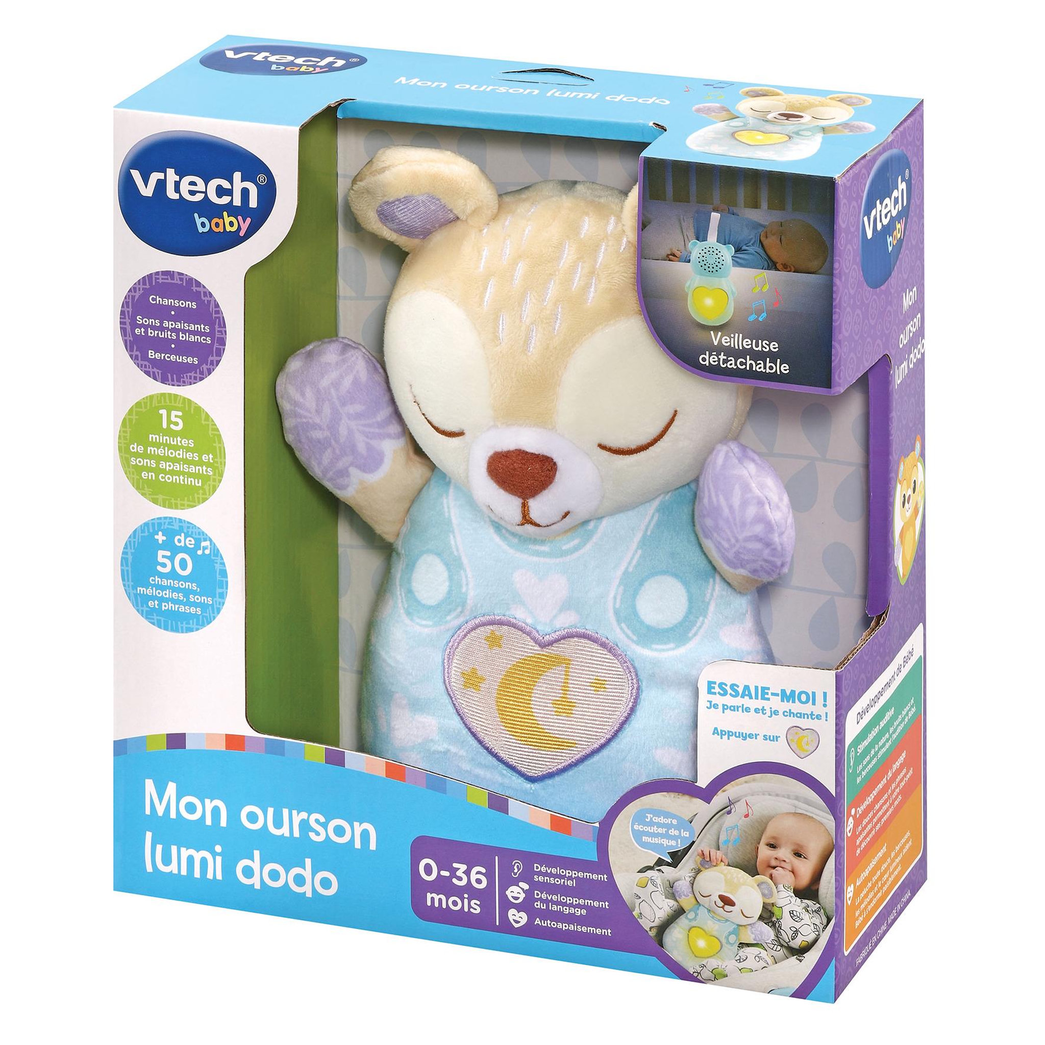 Voir la diapositive 2 : VTECH BABY Mon ourson lumi dodo