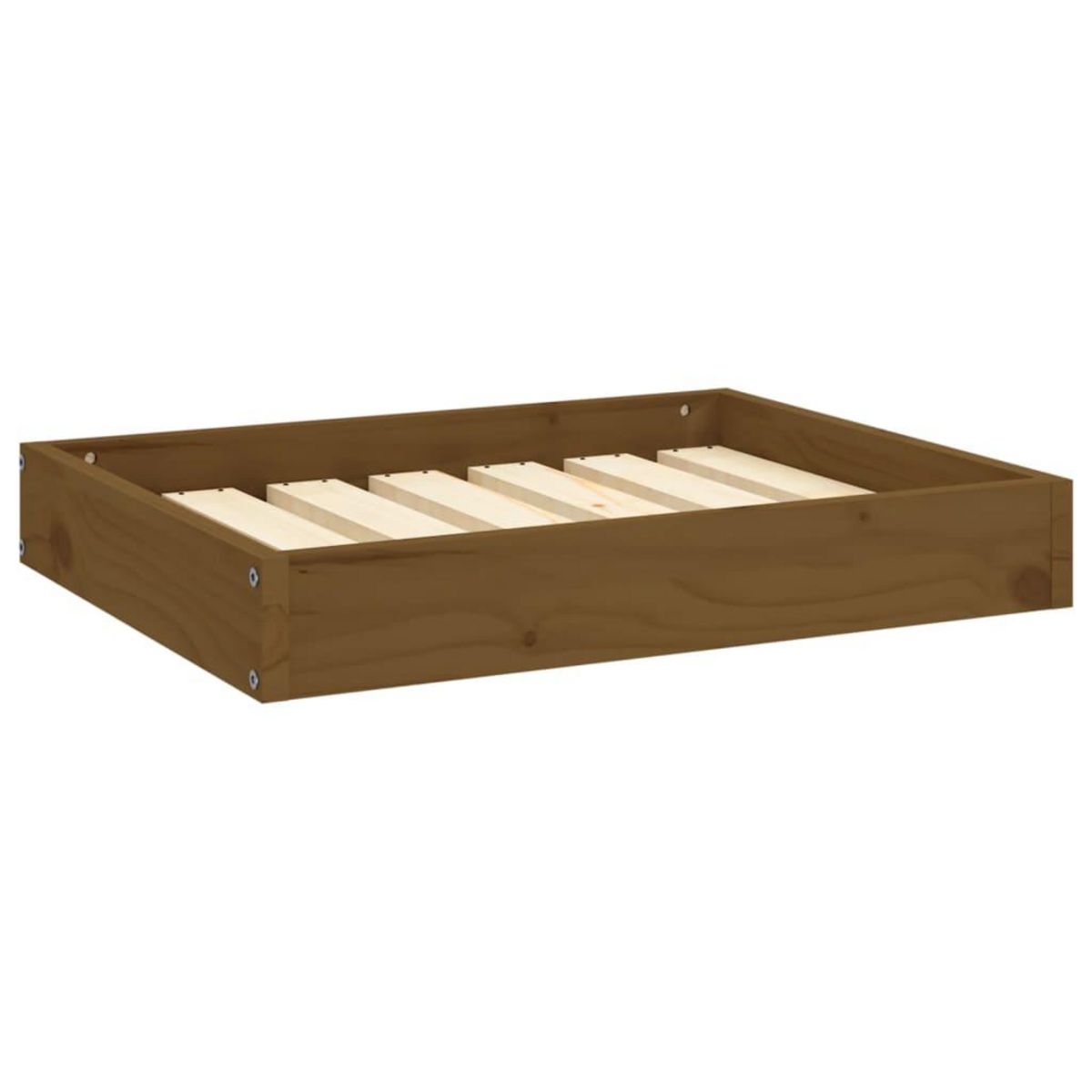 VIDAXL Lit pour chien Marron miel 61,5x49x9 cm Bois de pin solide
