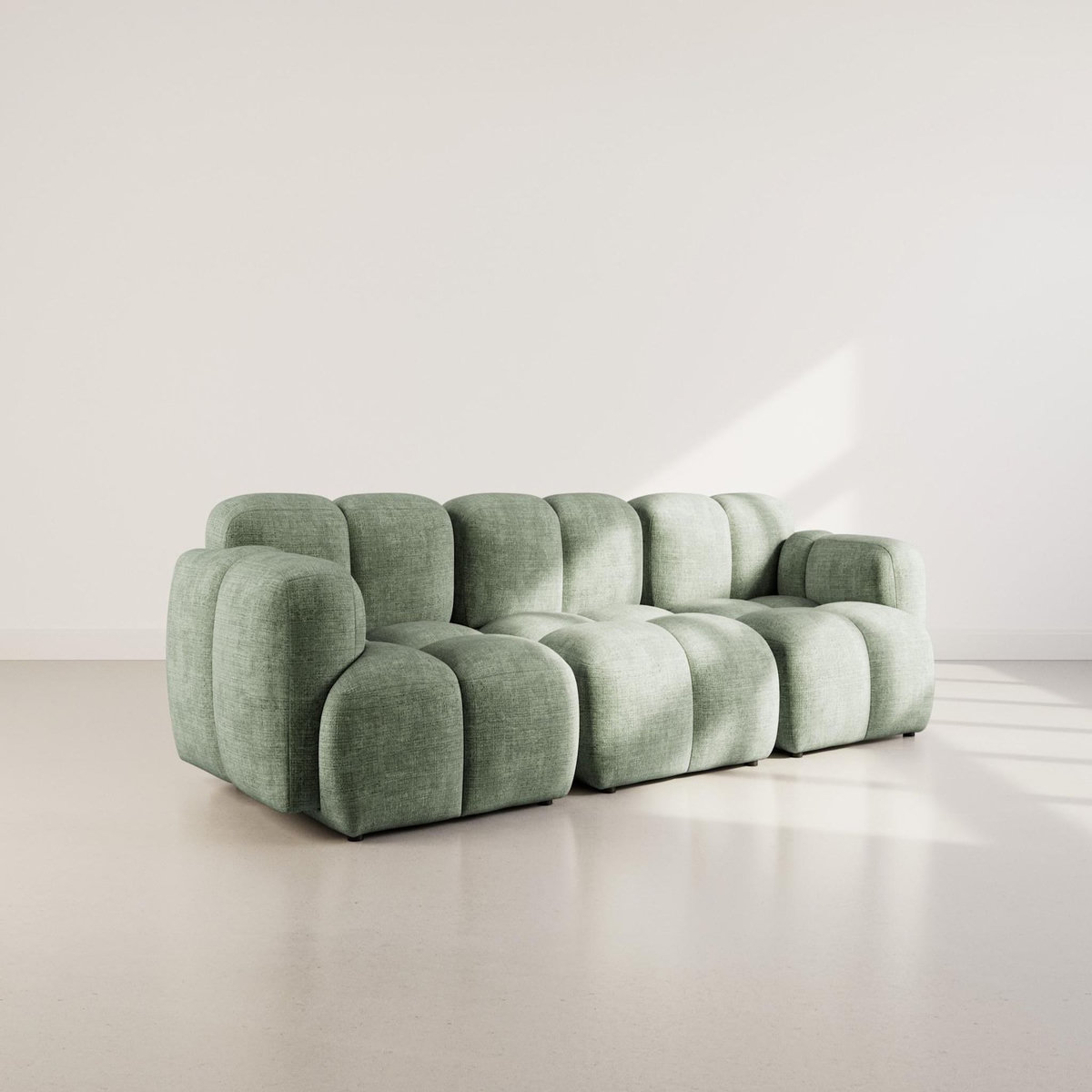 LISA DESIGN Grace - canapé modulable 3 places en velours texturé