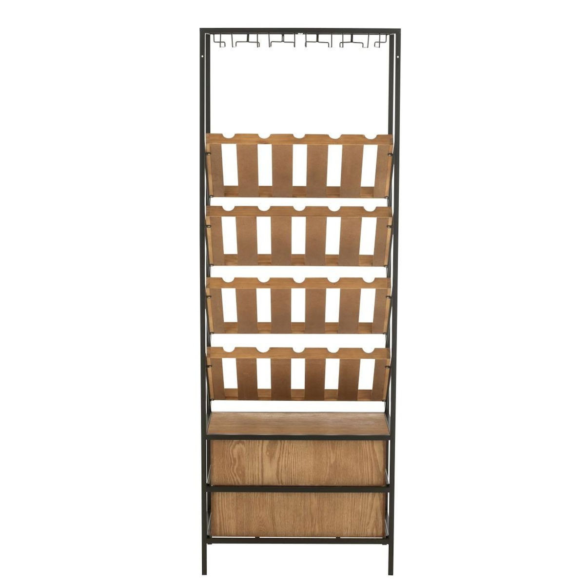 Paris Prix Meuble de Bar 20 Bouteilles  Wine  169cm Naturel