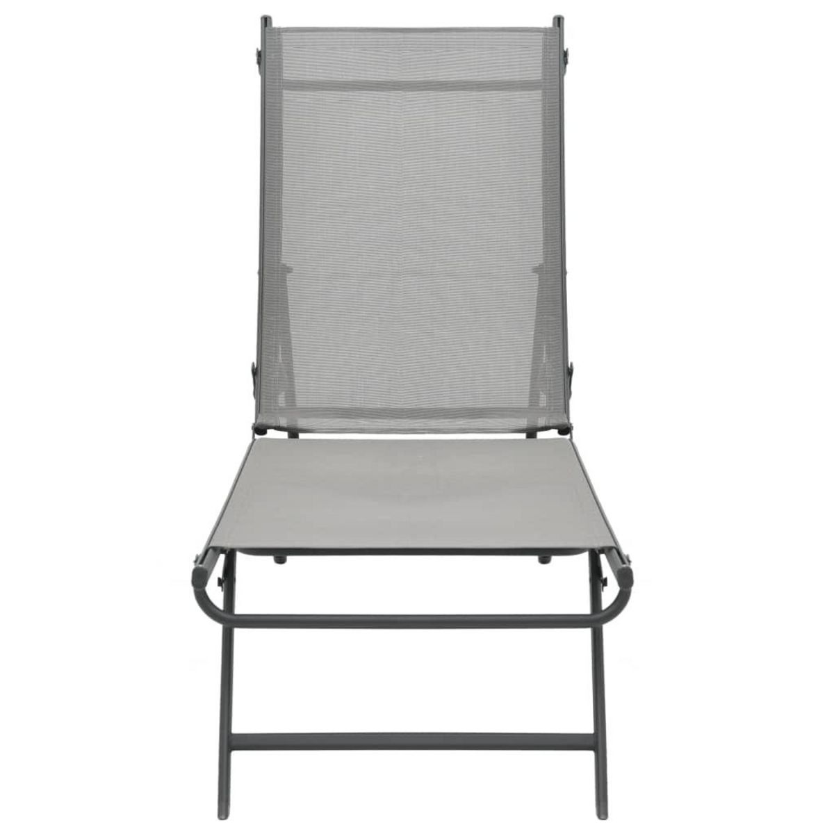 VIDAXL Chaises longues lot de 2 Textilene et acier