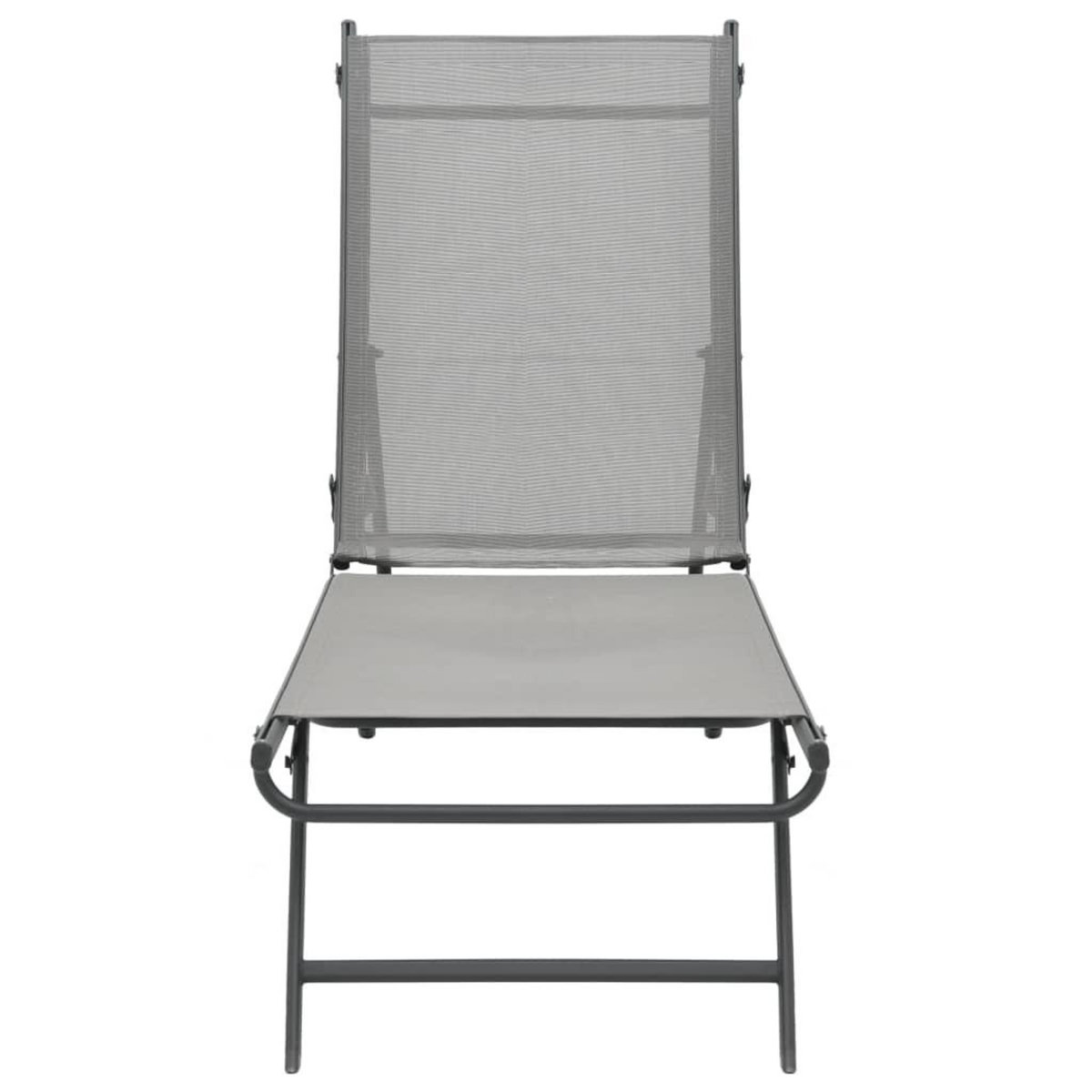 VIDAXL Chaises longues lot de 2 Textilene et acier