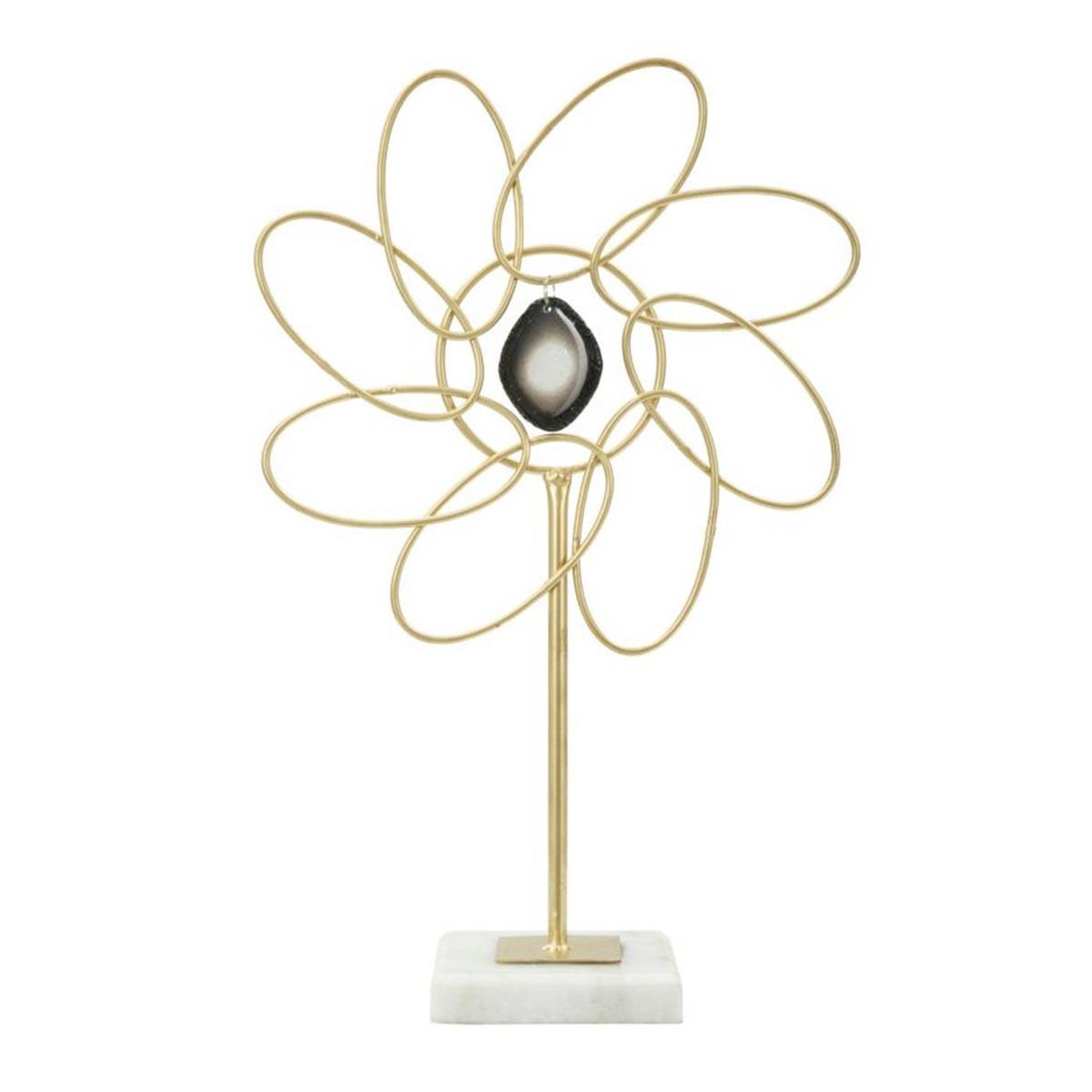 Paris Prix Fleur déco en métal  daisy  37cm or