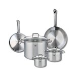 ELO Ensemble de 2 Poêles de cuisson 24 et 28 cm et 3 faitouts 14, 16 et 26 cm Elo Profi Citrin