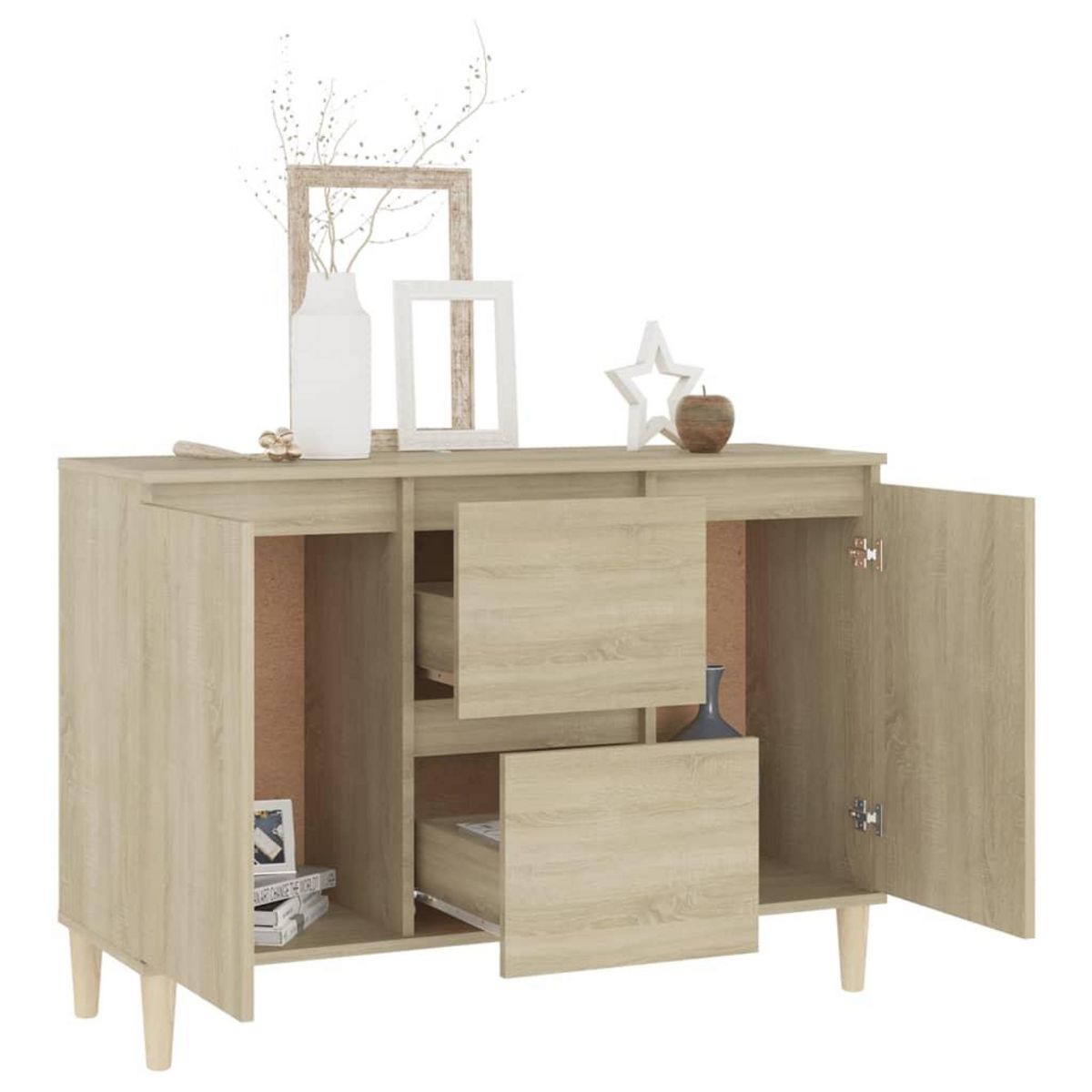 VIDAXL Buffet chene sonoma 101x35x70 cm bois d'ingenierie