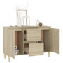 Voir la diapositive 3 : VIDAXL Buffet chene sonoma 101x35x70 cm bois d'ingenierie