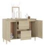 Voir la diapositive 3 : VIDAXL Buffet chene sonoma 101x35x70 cm bois d'ingenierie