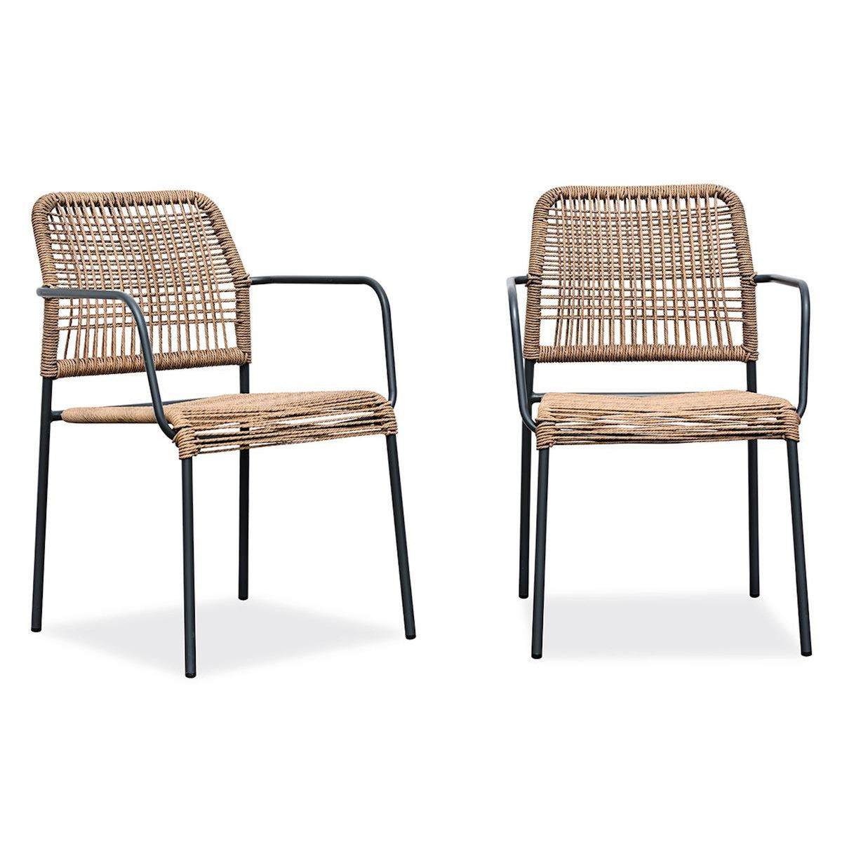 Paris Prix Lot de 2 Fauteuils de Jardin  Marceau  78cm Naturel