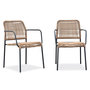 Voir la diapositive 1 : Paris Prix Lot de 2 Fauteuils de Jardin  Marceau  78cm Naturel
