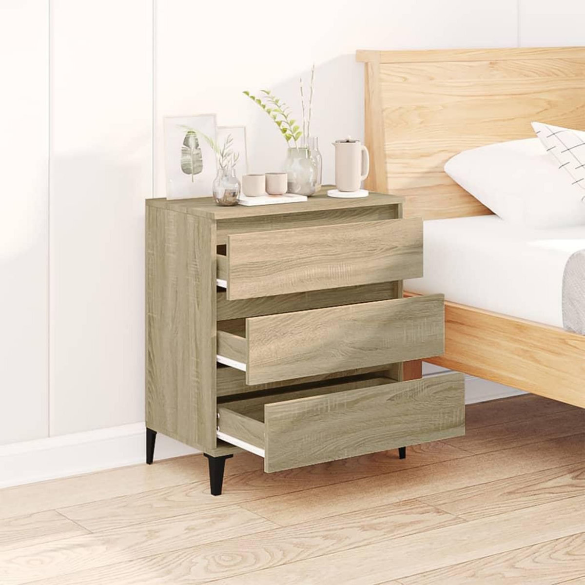 VIDAXL Buffet Chene sonoma 60x35x70 cm Bois d'ingenierie