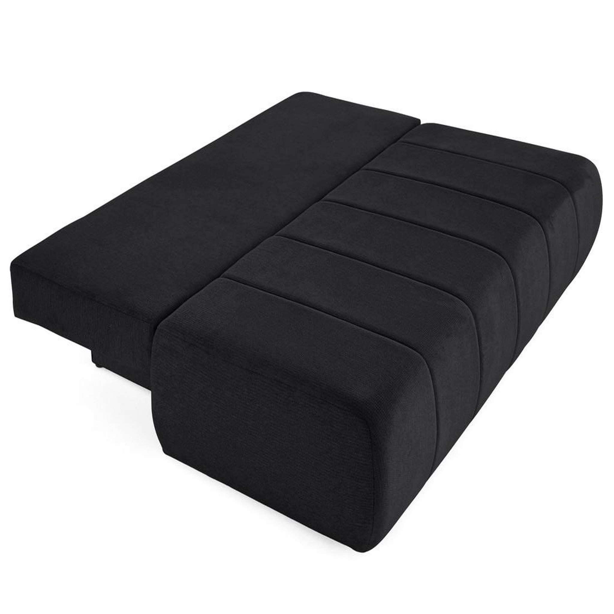 Voir la diapositive 2 : BEST MOBILIER Harper - canapé 3 places convertible avec coffre en tissu texturé