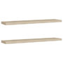 Voir la diapositive 2 : VIDAXL Etageres murales flottantes 2 pcs Chene 120x23,5x3,8 cm MDF