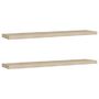 Voir la diapositive 2 : VIDAXL Etageres murales flottantes 2 pcs Chene 120x23,5x3,8 cm MDF
