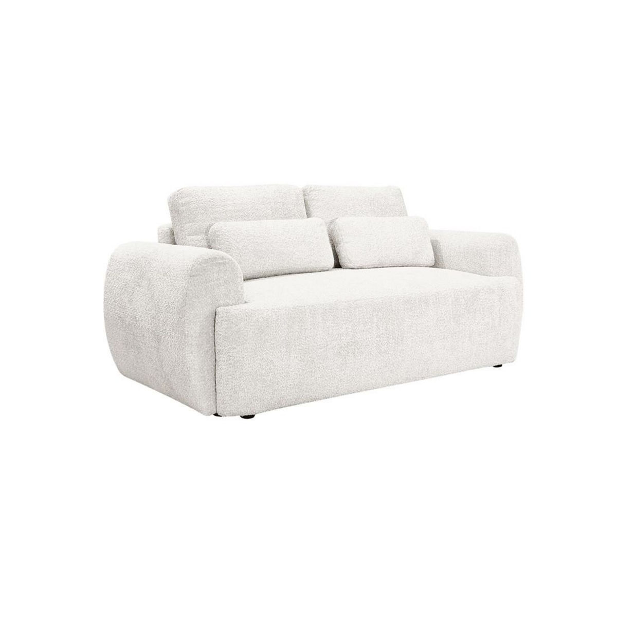 BEST MOBILIER Mahina - canapé droit 2 places - en tissu bouclette