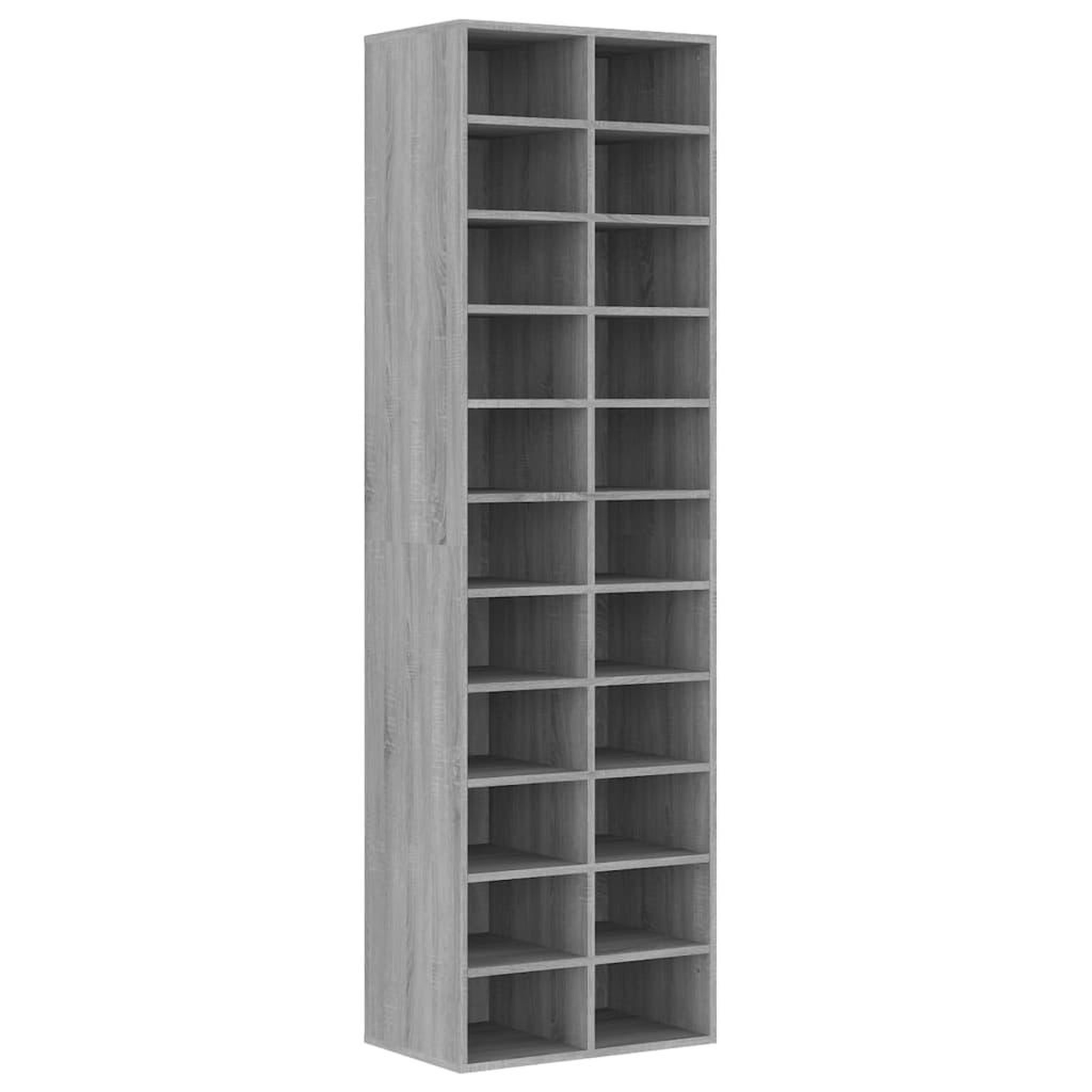 Voir la diapositive 2 : VIDAXL Meuble a chaussures Sonoma gris 54x34x183 cm Bois d'ingenierie