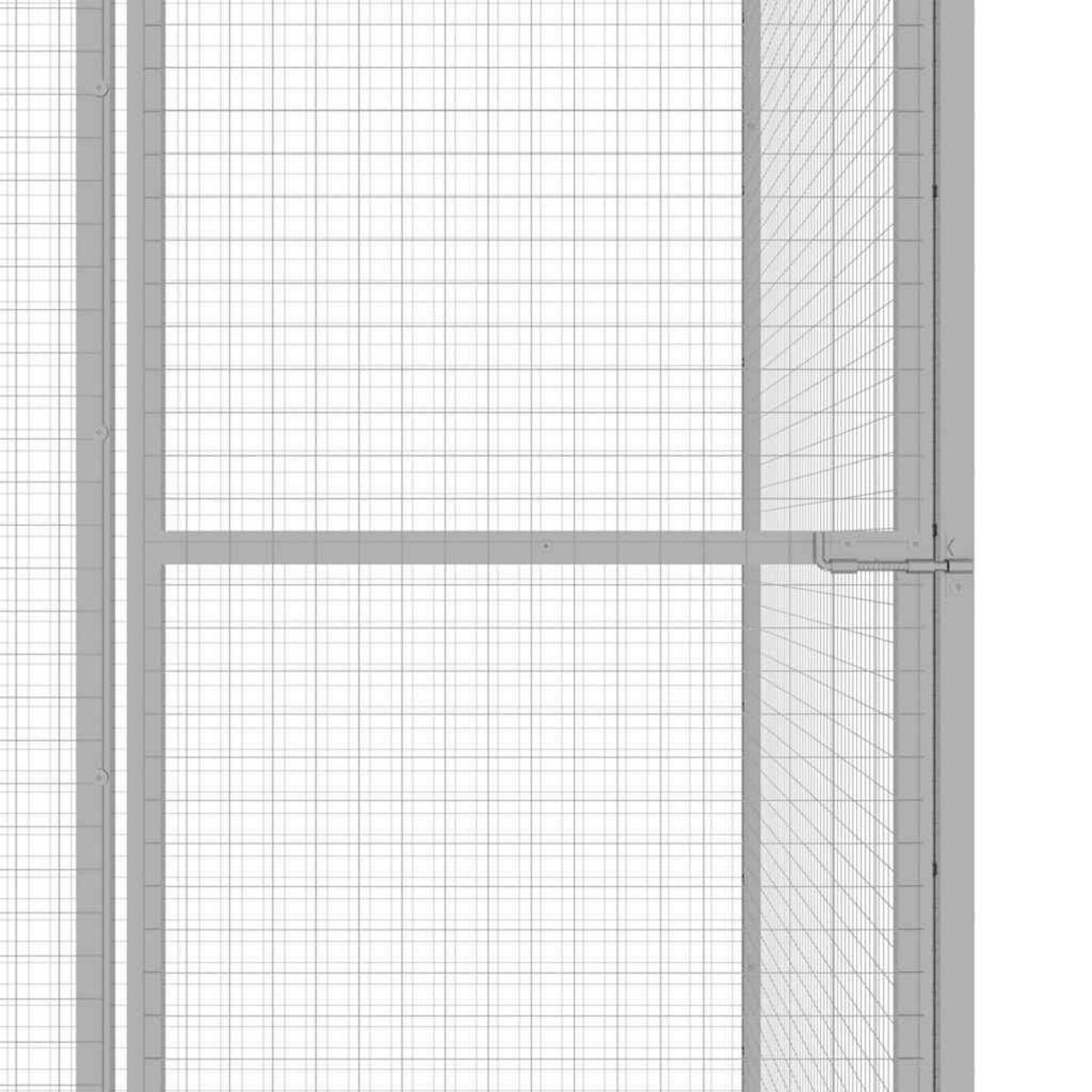 VIDAXL Cage pour chat 3x3x2,5 m Acier galvanise